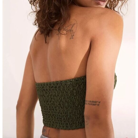Free People Army Olive Adella Corset Bra bralette size Small - Picture 6 of 13